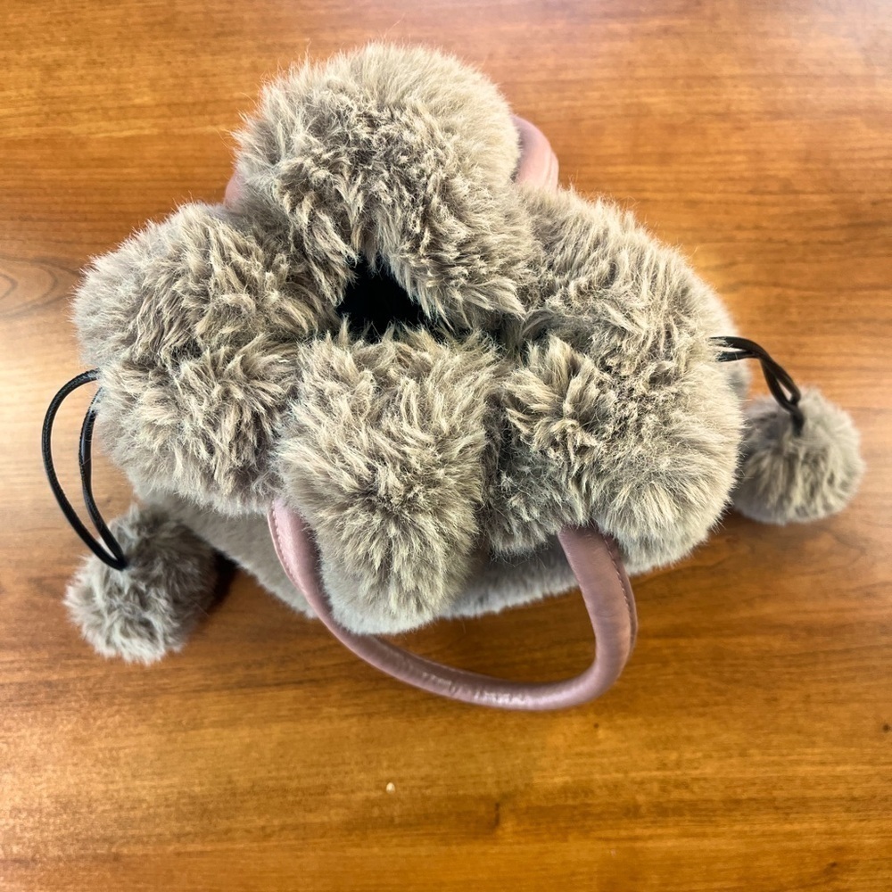 Jayley Faux Fur Bag Pom Pom Pull Strings - Picture 16 of 16
